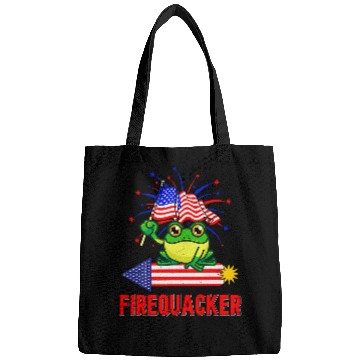 Discover Frog Pet Funny Fourth of July USA Firequacker Bags
