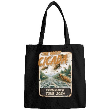 Discover Entomology Cicada Lover The Great Cicada Comeback Tour 2024 Bags