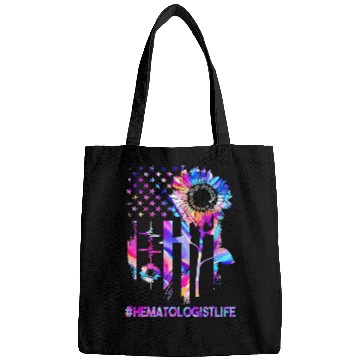 Discover nurses Job Hematologist Color FLAG Sunflower nurses nursess day Bags