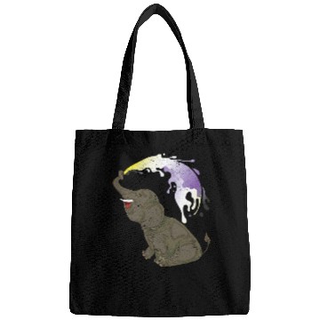Discover Elephant Mammal LGBT Nonbinary Flag Queer Pride Month LGBT Non Binary Bags