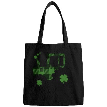 Discover Tractor Fun driving Lucky Flannel Green Plaid Bags