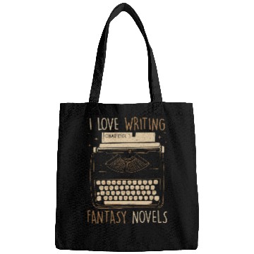 Discover Book Fun Writer I Love Writing Fantasy Novels Typewriter Bags