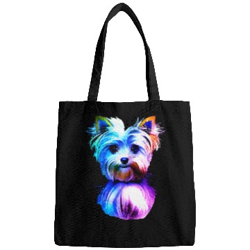 Discover Yorkshire Pet Yorkie Colorful Art Yorkshire Terrier Bags