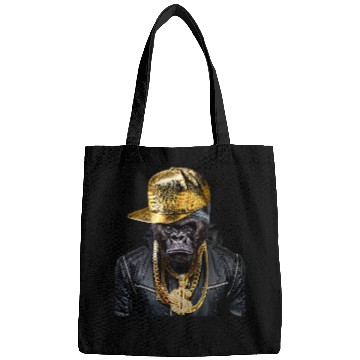 Discover Gorilla Pet Grumpy Gorilla as Hip Hop Rapper Rapping Primate Bags