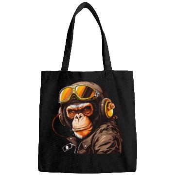 Discover Gorilla Pet Monkey Ape In Jacket Sunglasses Pilot Flight Racing Bags
