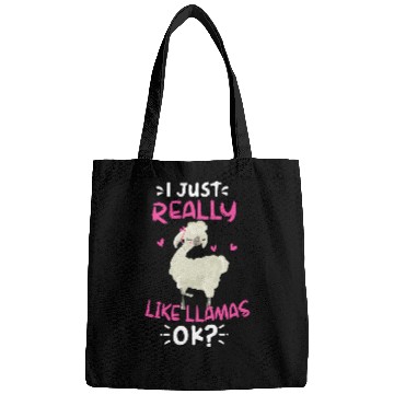 Discover Llama Pet I Just Really Like Llamas Ok Cute Llama Lover Gifts Bags