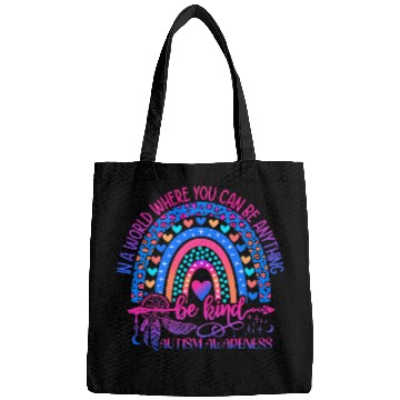 Discover Autism Puzzle Be Kind Leopard Rainbow Choose Kindness Bags