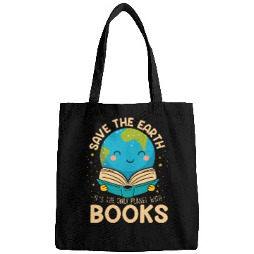 Discover Book Fun Save Earth It s Only Planet With Books Reader Earth day Bags