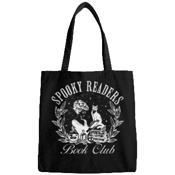 Discover Book Fun Spooky Readers Book Club Halloween Book Lover Witch And Cat Bags