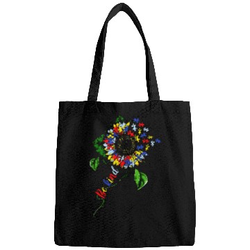 Discover Autism Puzzle Be Kind Autism Awareness Sunflower Puzzle Choose Kindness Bags
