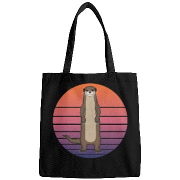 Discover Otter Pet Otters Water Martens Sea Otter Funny Marten Retro vintages04 Bags