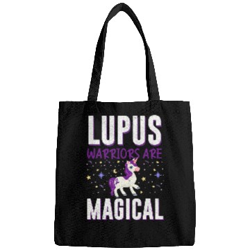 Discover Unicorn Pet Lupus Warrior Ribbon Purple Fighting Lupus Awareness Bags