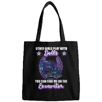 Discover Excavator Fun driver vehicles construction site saying Bags