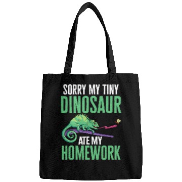 Discover Dinosaur Pet Chameleon Lizard Sorry My Tiny Dinosaur Ate My Homework Bags