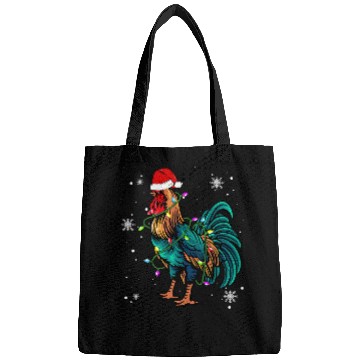 Discover Chicken Pet christmas lights led santa hat christmas lover Bags