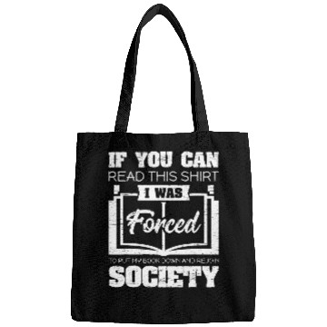 Discover Book Fun if you can read this ced to put book down rejoin society Bags