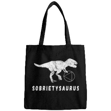 Discover Dinosaur Pet Sober Sobriety TRex Dino AA Support Narcotics Anonymous Bags