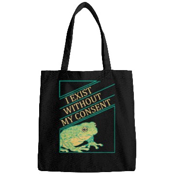 Discover Frog Pet I Exist Without My Consent Funny Frog Toad Bags
