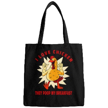 Discover Chicken Pet I Love Chicken They Poop My Breakfast Farm Bags