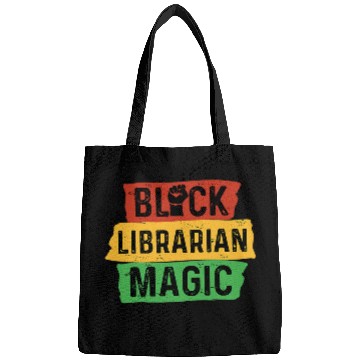 Discover Book Fun Black Librarian Magic Book Nerd Bookish Afrocentric Pride Bags