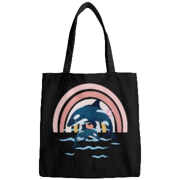 Discover Whale Pet Killer Orca Whale Family Jumping Rainbow Funny 9 Bags