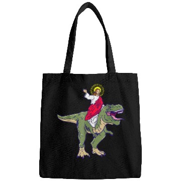 Discover Dinosaur Pet Jesus Riding Dinosaur T rexs Jesus Christian 3 Bags