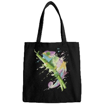Discover Chameleon Pet Watercolor Chameleon Lizard Chamaeleon Herpetology Bags
