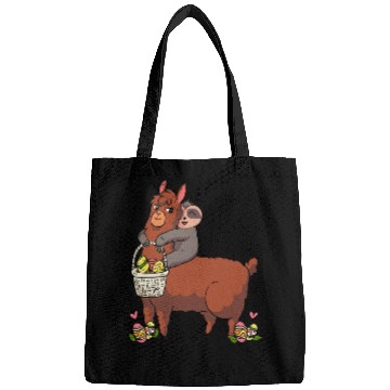 Discover Sloth Pet Gift with llama easter eggs easter bunny Bags