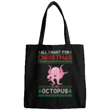 Discover Octopus Pet Christmas Outfits for Men Women Ugly xmass Sweater Bags