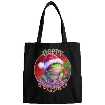 Discover Frog Pet Hoppy Holidays Christmas Cottagecore Kawaii Frog Toad Bags