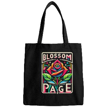 Discover Book Fun Blossom With Every Page Lovey Library Reading Lovers Bags