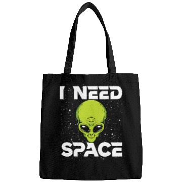 Discover Aliens UFO I Need Space Funny Alien UFO Space Enthusiast Astronomy SETI Bags