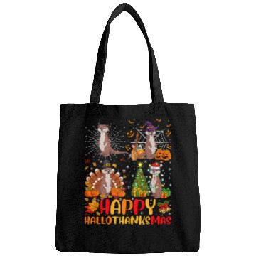 Discover Otter Pet Otters Halloween Thanksgiving Christmas Sea Otter Hallothanksmas Bags