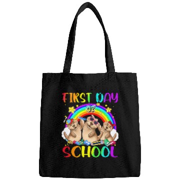 Discover Otter Pet Otters Happy First Day Of School Cute Otter Rainbow Back To School Bags