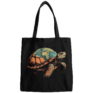 Discover Turtle Pet Earth Map Bags