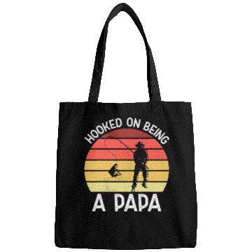 Discover Fishing Fun Men Fishing Papa Hooked On Being A Papa Bass Fish Bags