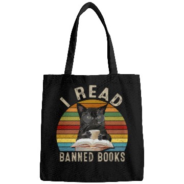 Discover Book Fun Cat I Read Banned Books Funny Bookworms Reading Bags