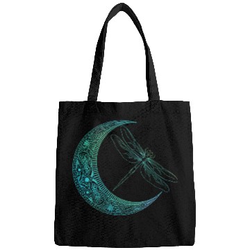 Discover Crescent Moon And Dragonfly 2Wildlife Insects Entomologist Bags