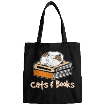 Discover Book Fun Cats Books Cat Lover Bookworm Cat Mom Book Reader Reading Bags