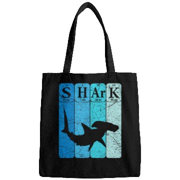 Discover Shark Pet Hammerhead Shark Periodic Table Elements Retro Bags