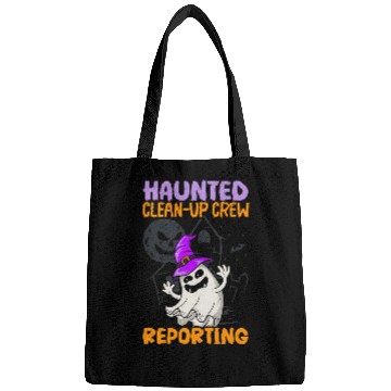 Discover Haunted CleanUp Crew Reporting School Janitor Halloween Bags