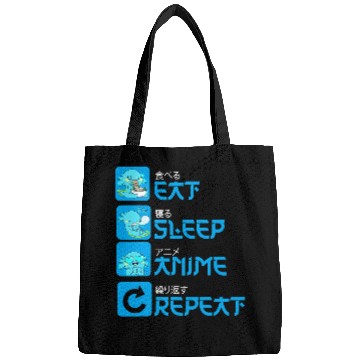 Discover Axolotls Pet Eat Sleep Anime Repeat Axolotls Kawaii Anime Manga Japanese 445 Bags