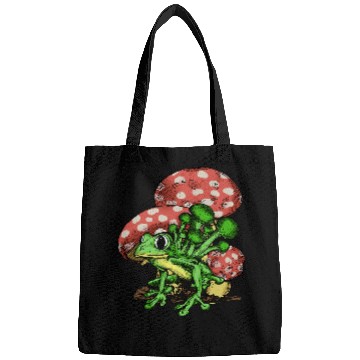 Discover Frog Pet psychedelics Hippie Frog Toad Mushrooms Forest Nature Fungi Bags