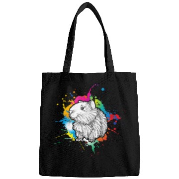 Discover Guinea Pig Pet Face Colorful Artwork Bags