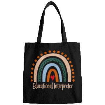 Discover Educational Interpreter Boho Rainbow graduation thank you Bags