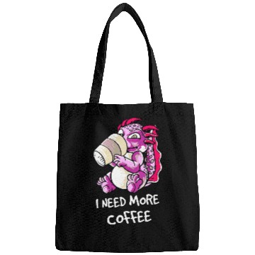 Discover Axolotls Pet Dragon I Need More Coffee Caffeine Bags