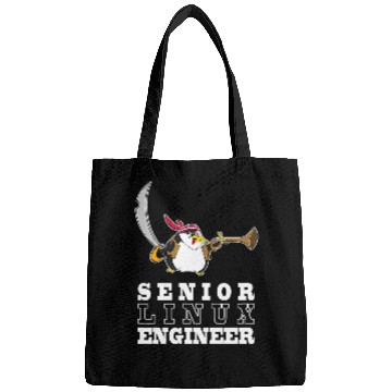 Discover Penguin Pet The Linux Senior Engineer can do anything old pirate Bags
