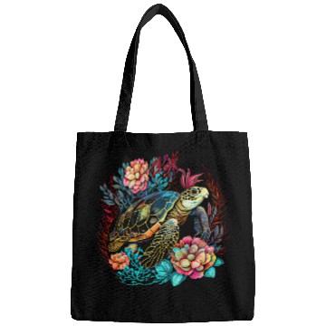 Discover Turtle Pet Tortoise Waterturtle Ocean Natural Environment Bags