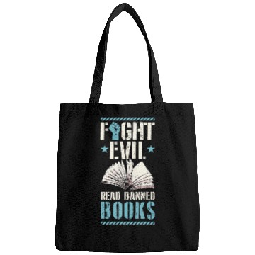 Discover Fight Evil Read Banned Books Literary Teacher Librarian Bags