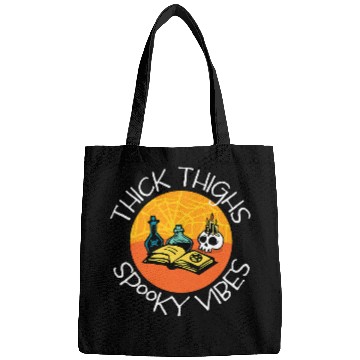 Discover Book Fun Thick Thighs Spooky Vibes Spell Book and Potions Bags